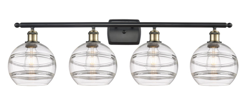 Innovations 516-4W-BAB-G556-8CL Four Light Bath Vanity, Black Antique Brass