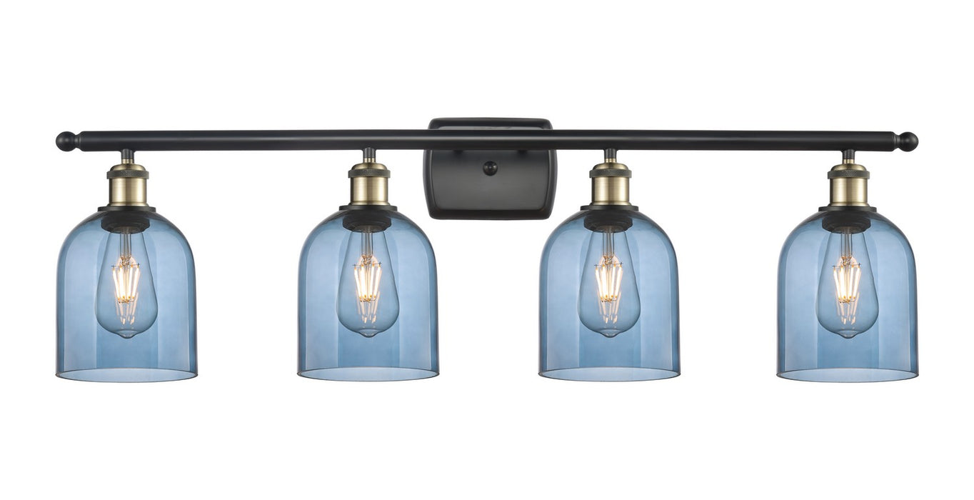 Innovations 516-4W-BAB-G558-6BL Four Light Bath Vanity, Black Antique Brass
