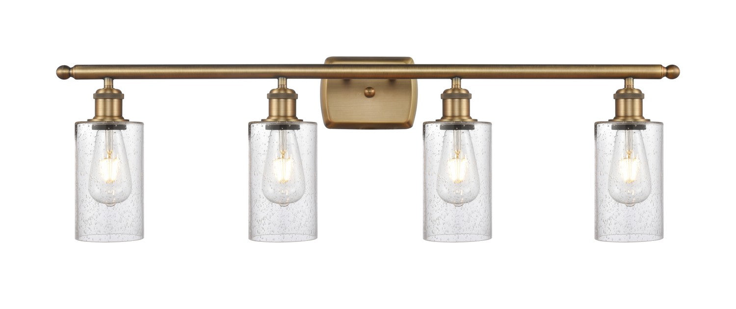 Innovations 516-4W-BB-G804 Four Light Bath Vanity, Brushed Brass
