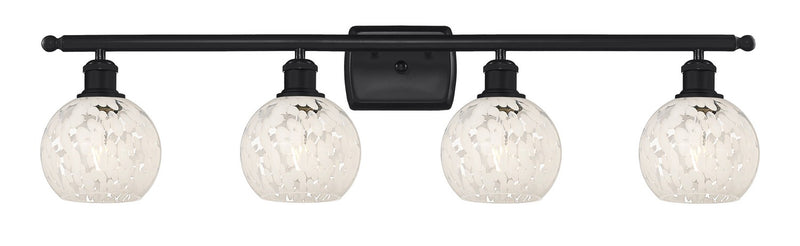 Innovations 516-4W-BK-G1216-6WM LED Bath Vanity, Matte Black