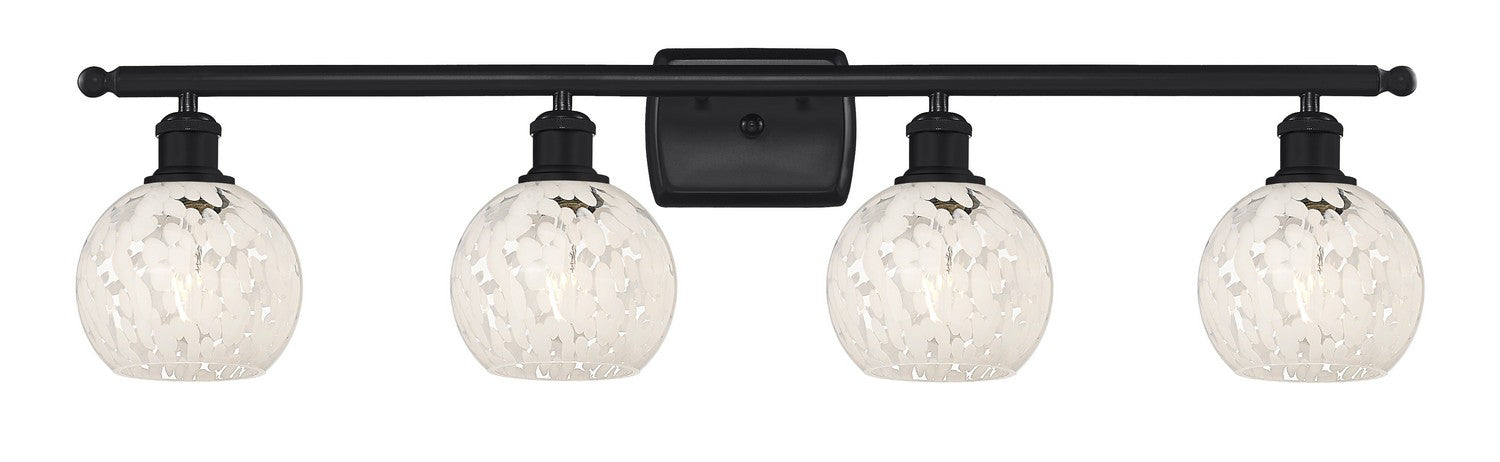 Innovations 516-4W-BK-G1216-6WM LED Bath Vanity, Matte Black