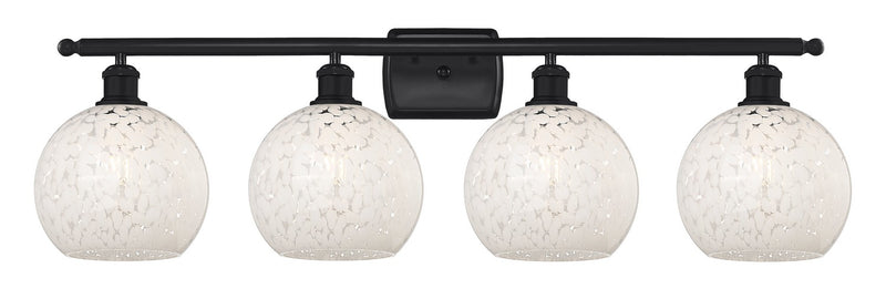 Innovations 516-4W-BK-G1216-8WM LED Bath Vanity, Matte Black
