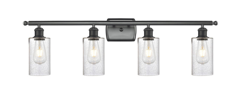 Innovations 516-4W-BK-G804 Four Light Bath Vanity, Matte Black