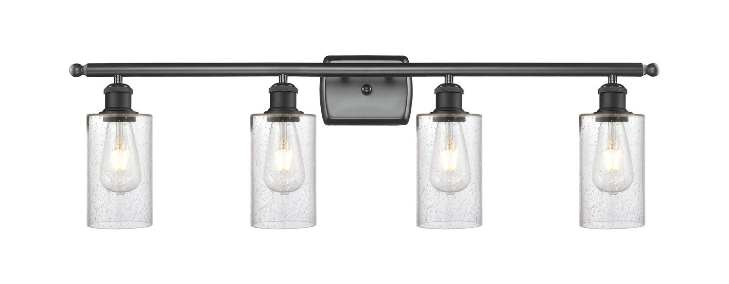 Innovations 516-4W-BK-G804 Four Light Bath Vanity, Matte Black