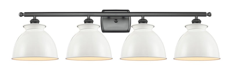 Innovations 516-4W-BK-M14-W Four Light Bath Vanity, Matte Black