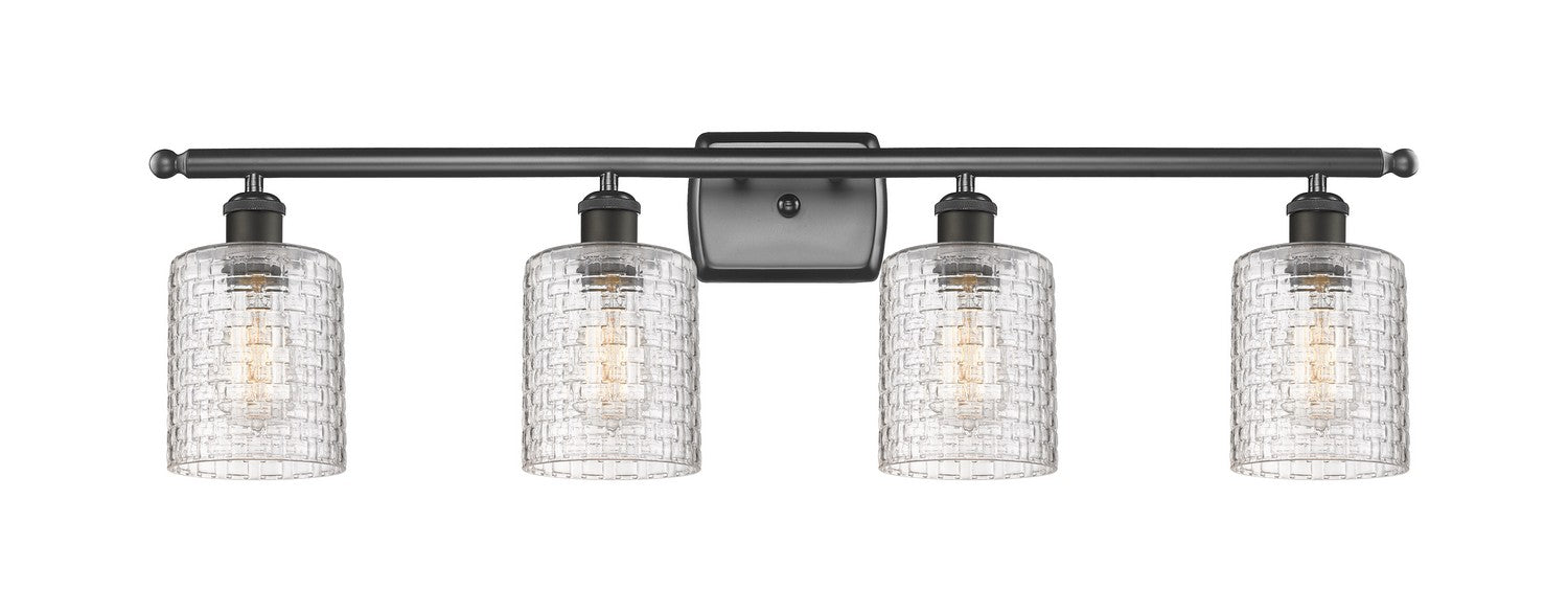 Innovations 516-4W-OB-G112C-5CL Four Light Bath Vanity, Oil Rubbed Bronze