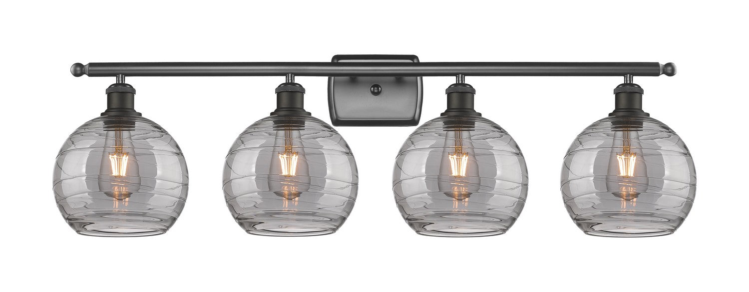 Innovations 516-4W-OB-G1213-8SM Four Light Bath Vanity, Oil Rubbed Bronze