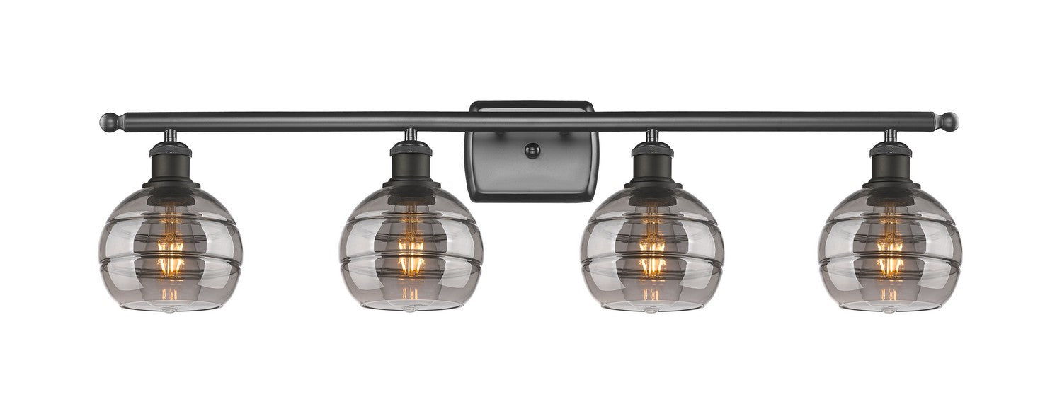 Innovations 516-4W-OB-G556-6SM Four Light Bath Vanity, Oil Rubbed Bronze