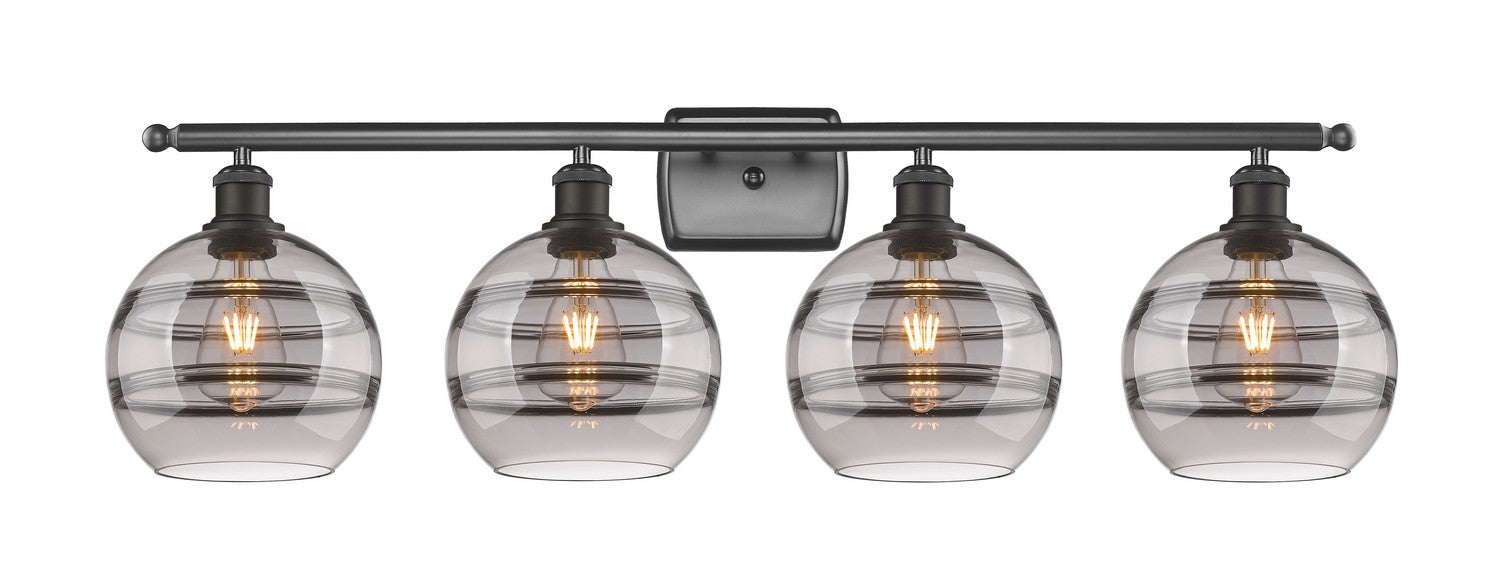 Innovations 516-4W-OB-G556-8SM Four Light Bath Vanity, Oil Rubbed Bronze