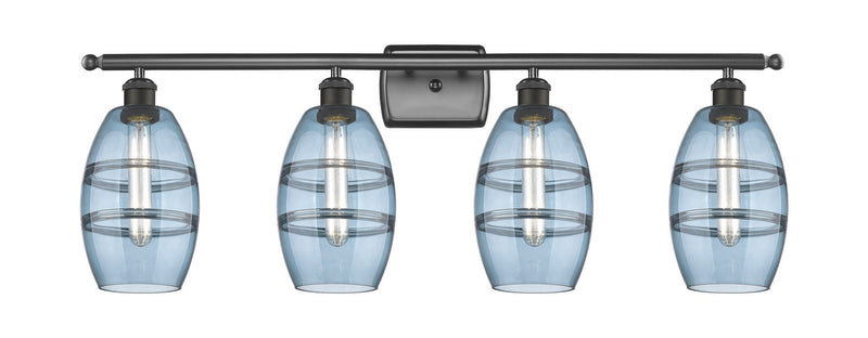 Innovations 516-4W-OB-G557-6BL Four Light Bath Vanity, Oil Rubbed Bronze