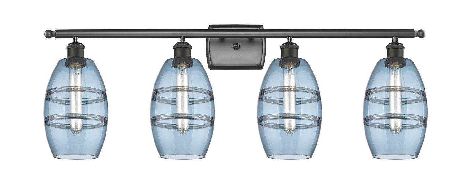 Innovations 516-4W-OB-G557-6BL Four Light Bath Vanity, Oil Rubbed Bronze