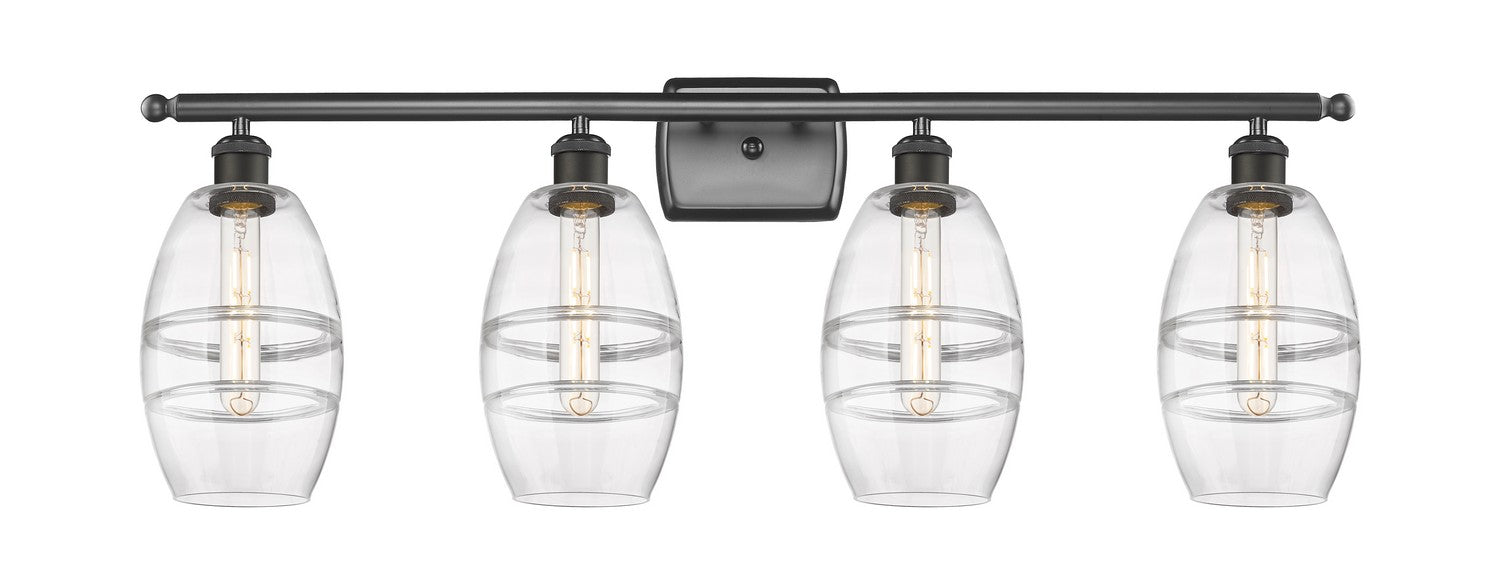 Innovations 516-4W-OB-G557-6CL Four Light Bath Vanity, Oil Rubbed Bronze