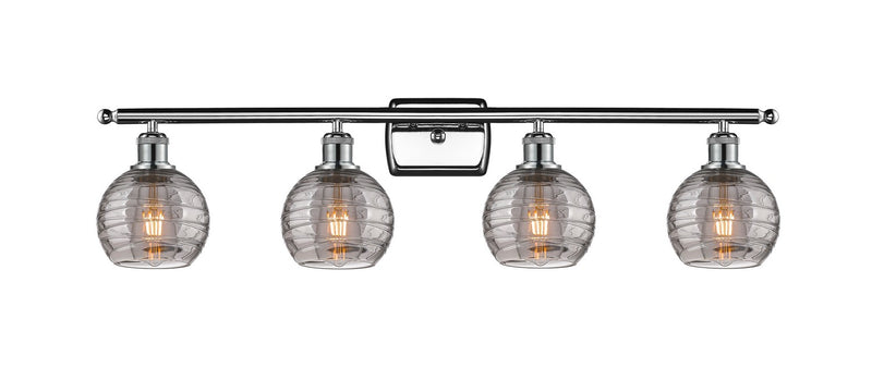 Innovations 516-4W-PC-G1213-6SM Four Light Bath Vanity, Polished Chrome