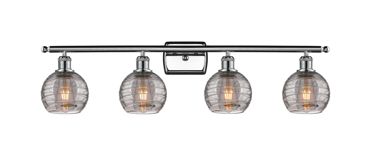 Innovations 516-4W-PC-G1213-6SM Four Light Bath Vanity, Polished Chrome