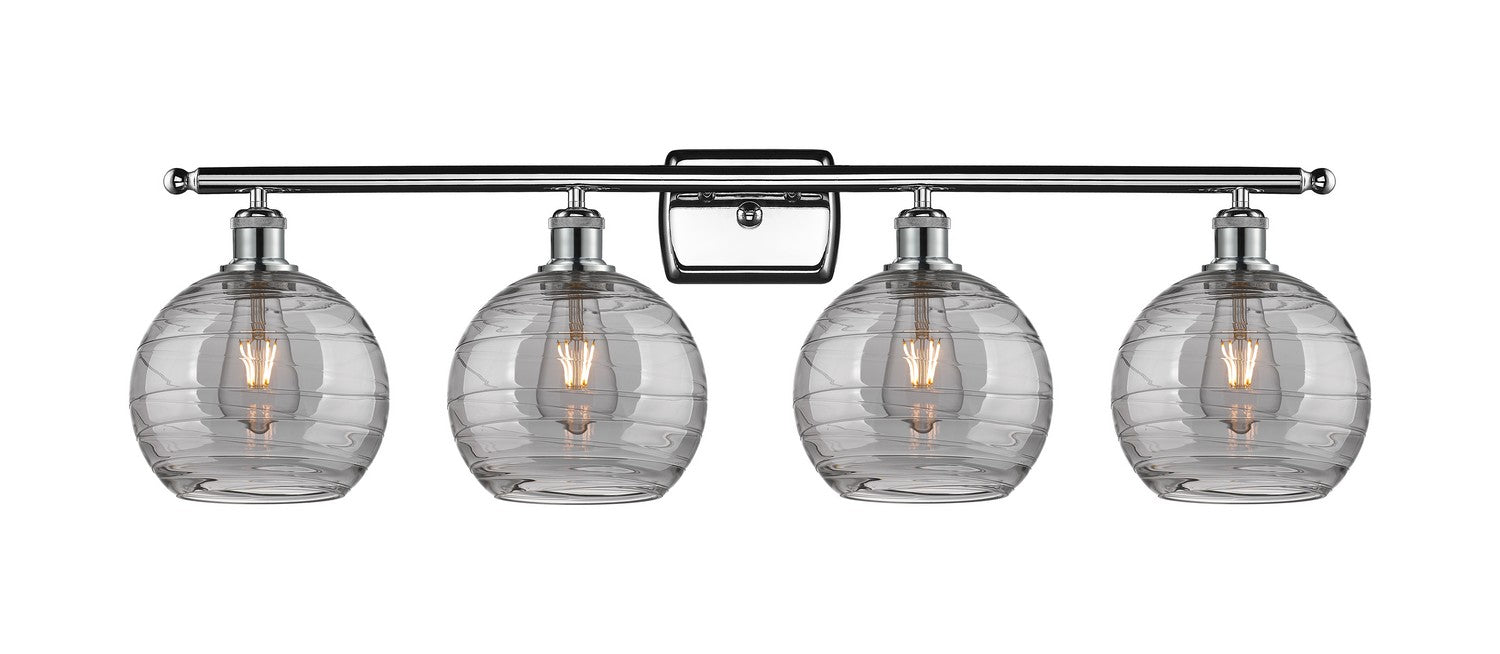 Innovations 516-4W-PC-G1213-8SM Four Light Bath Vanity, Polished Chrome