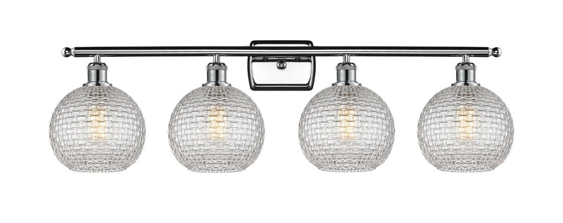 Innovations 516-4W-PC-G122C-8CL Four Light Bath Vanity, Polished Chrome