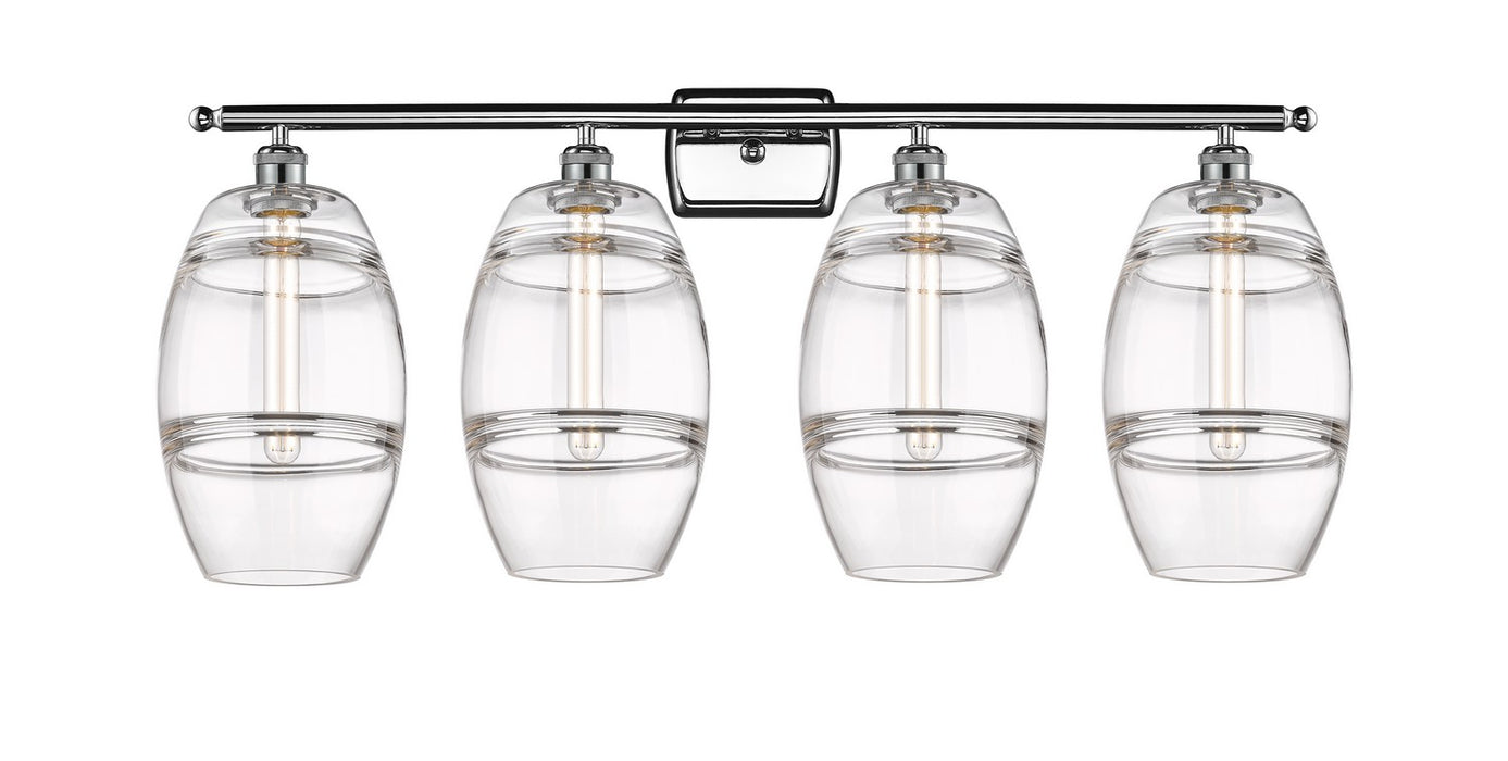 Innovations 516-4W-PC-G557-8CL Four Light Bath Vanity, Polished Chrome