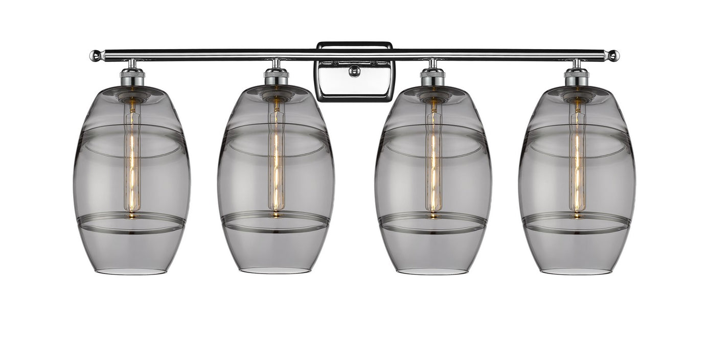 Innovations 516-4W-PC-G557-8SM Four Light Bath Vanity, Polished Chrome