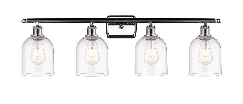Innovations 516-4W-PC-G558-6CL Four Light Bath Vanity, Polished Chrome