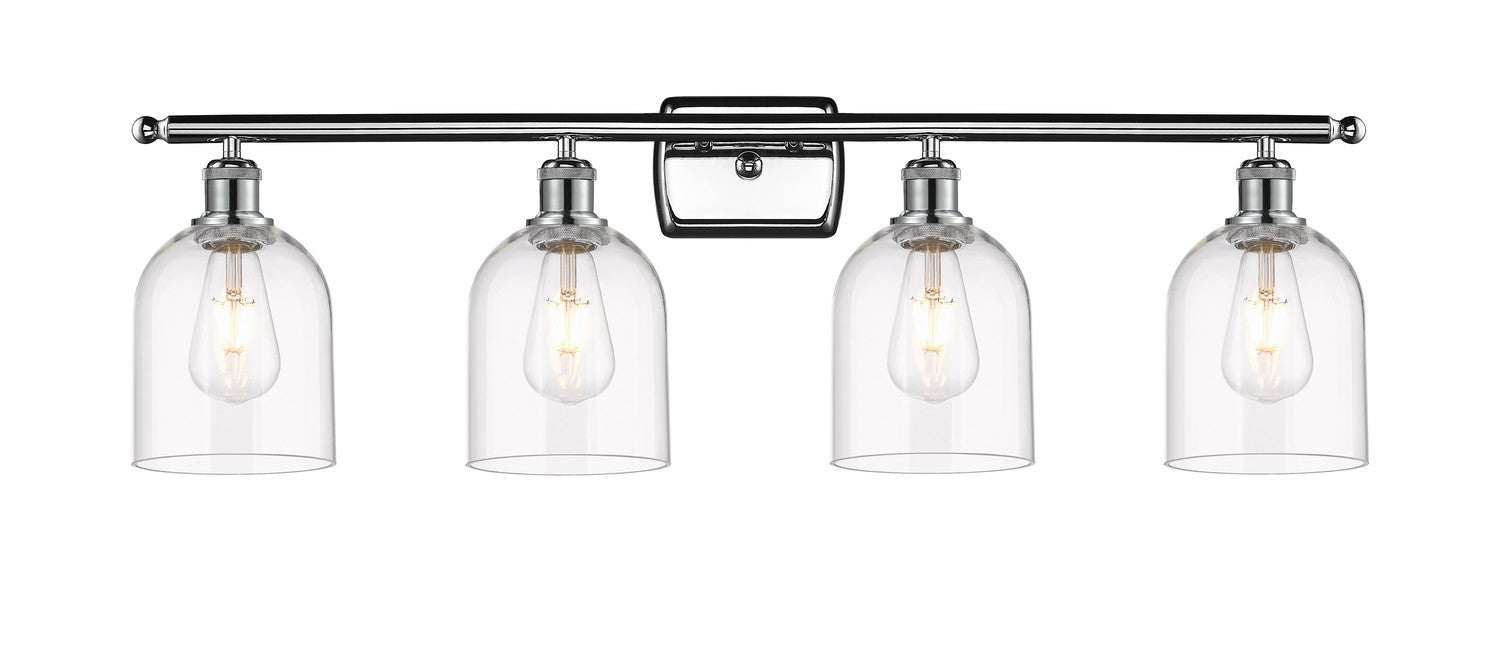 Innovations 516-4W-PC-G558-6CL Four Light Bath Vanity, Polished Chrome