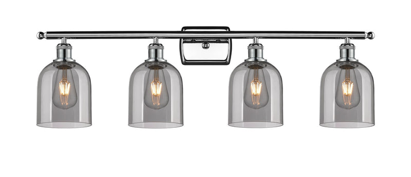 Innovations 516-4W-PC-G558-6SM Four Light Bath Vanity, Polished Chrome