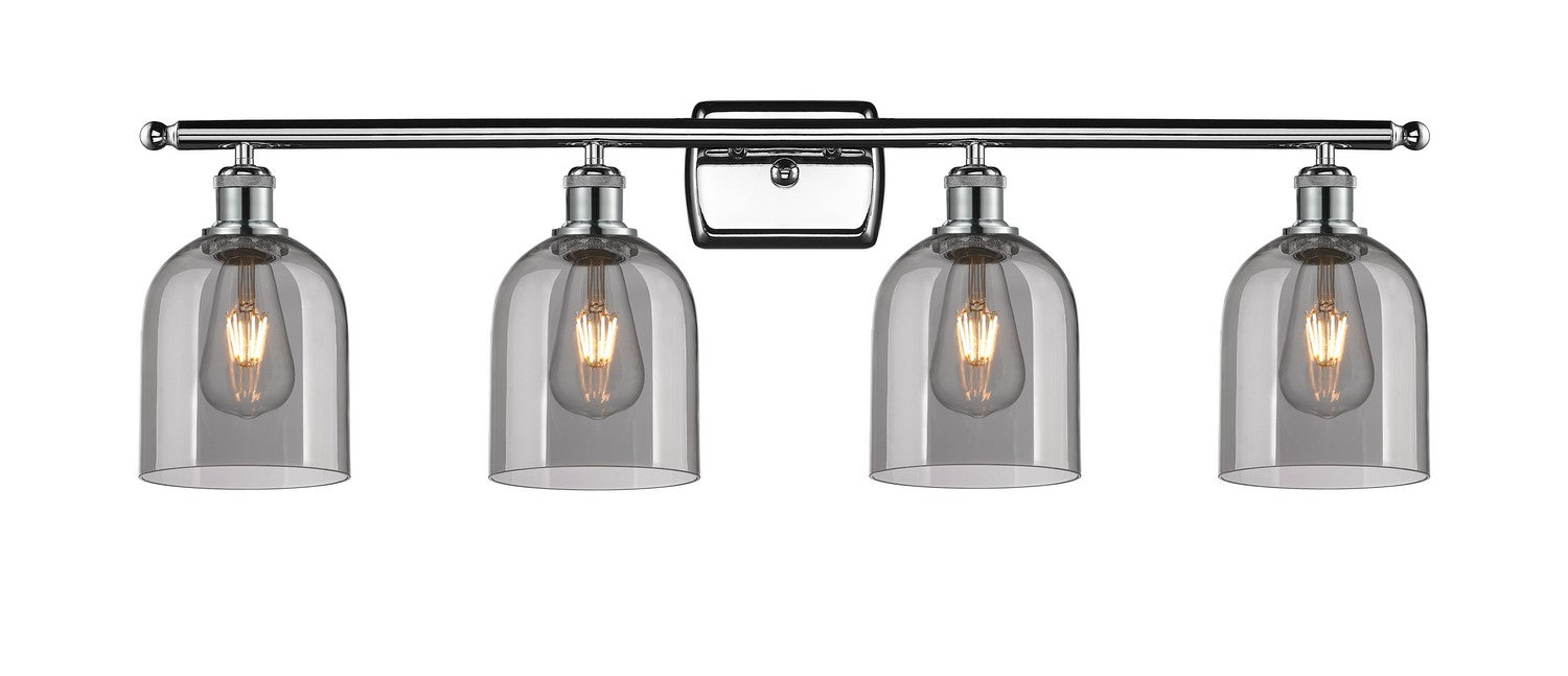 Innovations 516-4W-PC-G558-6SM Four Light Bath Vanity, Polished Chrome