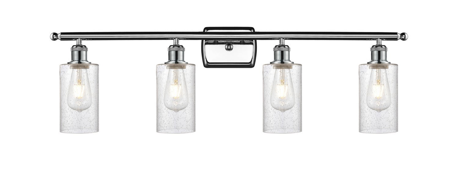 Innovations 516-4W-PC-G804 Four Light Bath Vanity, Polished Chrome