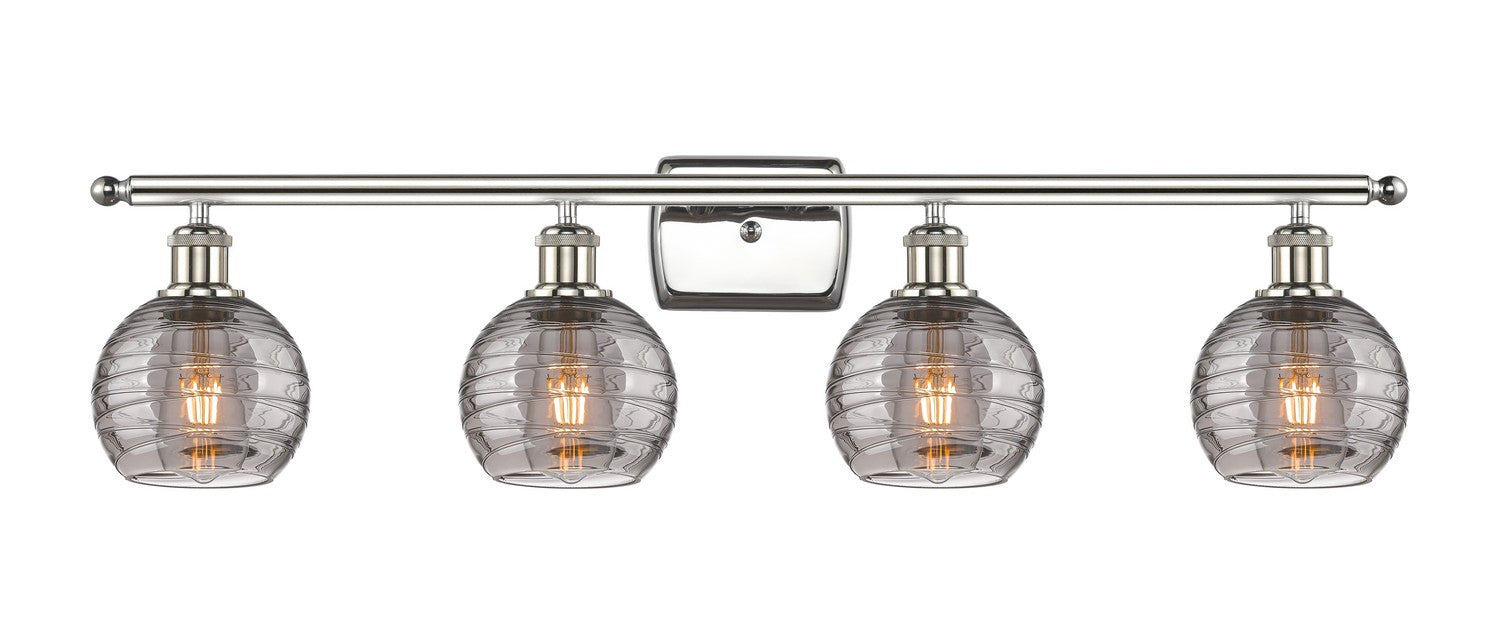 Innovations 516-4W-PN-G1213-6SM Four Light Bath Vanity, Polished Nickel