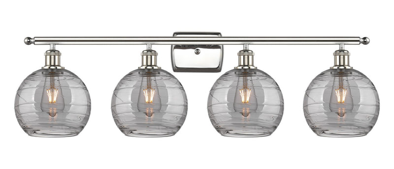 Innovations 516-4W-PN-G1213-8SM Four Light Bath Vanity, Polished Nickel