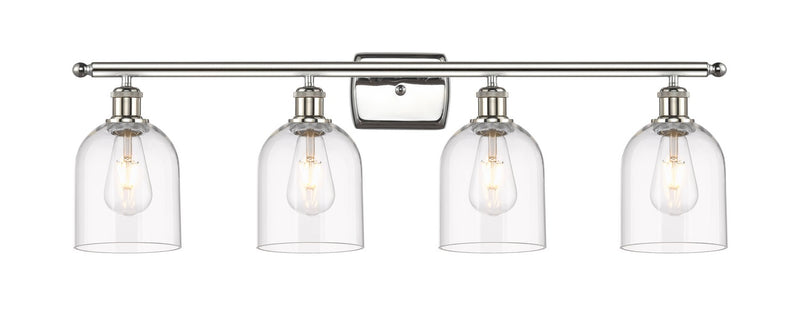 Innovations 516-4W-PN-G558-6CL Four Light Bath Vanity, Polished Nickel