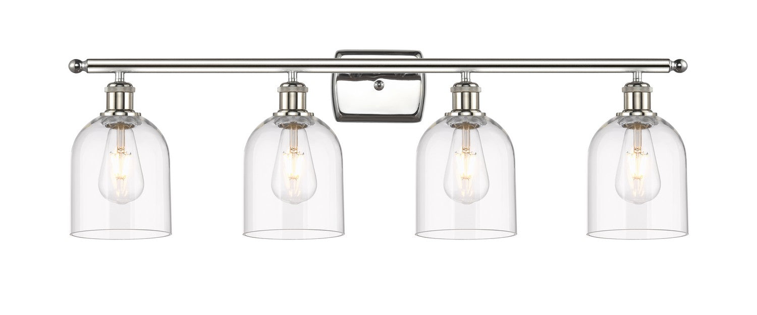 Innovations 516-4W-PN-G558-6CL Four Light Bath Vanity, Polished Nickel