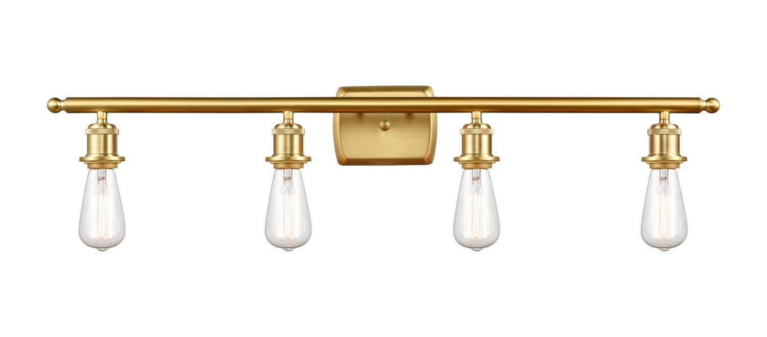 Innovations 516-4W-SG Four Light Bath Vanity, Satin Gold