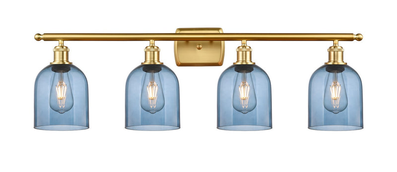 Innovations 516-4W-SG-G558-6BL Four Light Bath Vanity, Satin Gold
