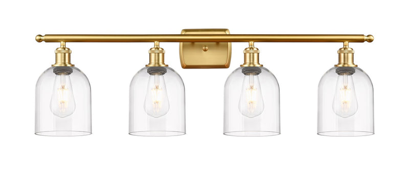 Innovations 516-4W-SG-G558-6CL Four Light Bath Vanity, Satin Gold