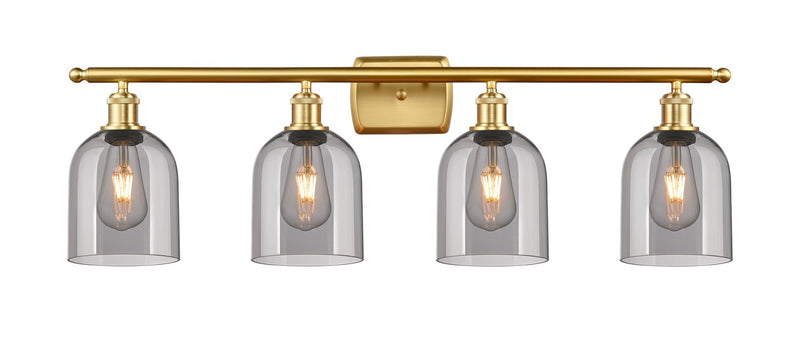 Innovations 516-4W-SG-G558-6SM Four Light Bath Vanity, Satin Gold