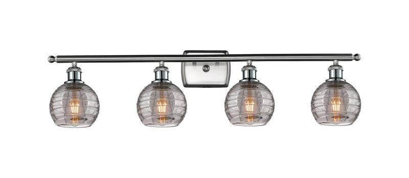 Innovations 516-4W-SN-G1213-6SM Four Light Bath Vanity, Brushed Satin Nickel