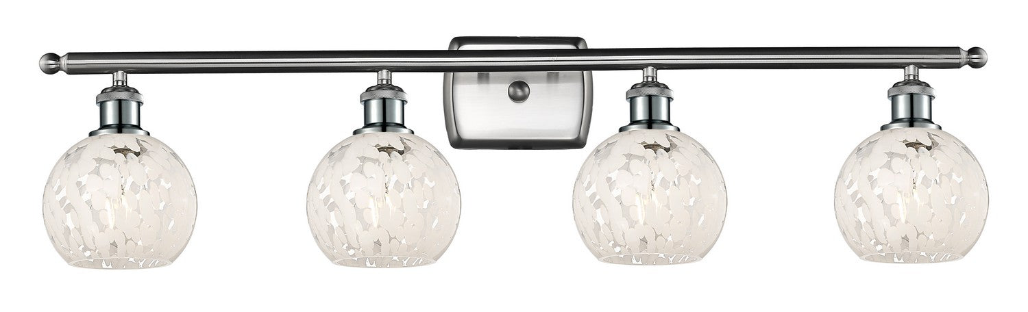 Innovations 516-4W-SN-G1216-6WM LED Bath Vanity, Brushed Satin Nickel