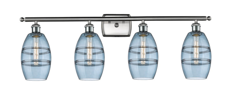 Innovations 516-4W-SN-G557-6BL Four Light Bath Vanity, Brushed Satin Nickel