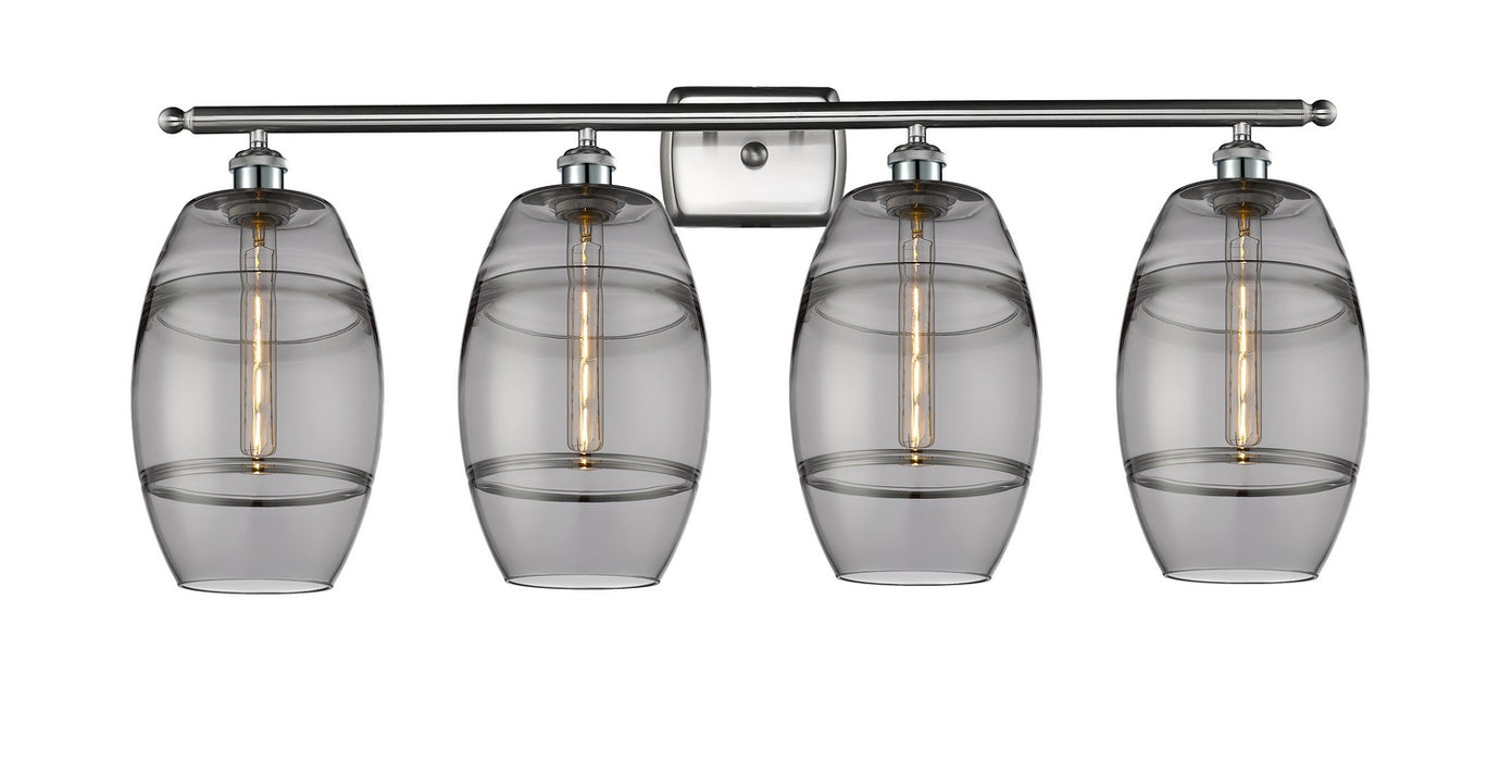 Innovations 516-4W-SN-G557-8SM Four Light Bath Vanity, Brushed Satin Nickel