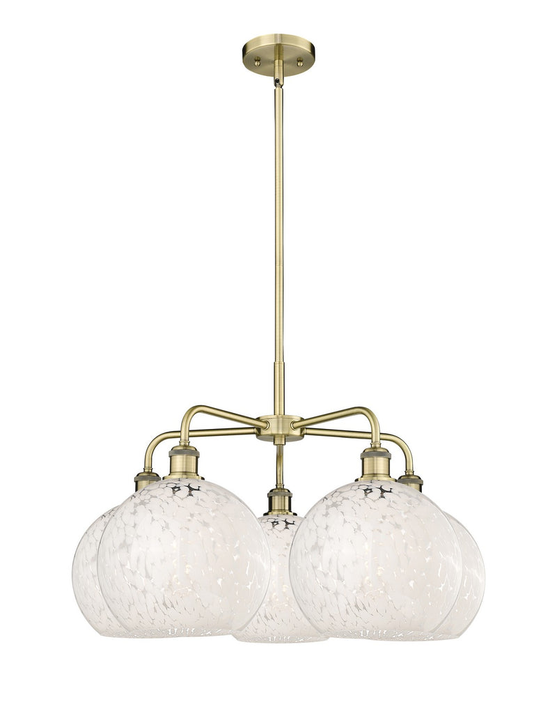 Innovations 516-5CR-AB-G1216-10WM LED Chandelier, Antique Brass