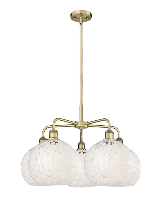 Innovations 516-5CR-AB-G1216-10WM LED Chandelier, Antique Brass
