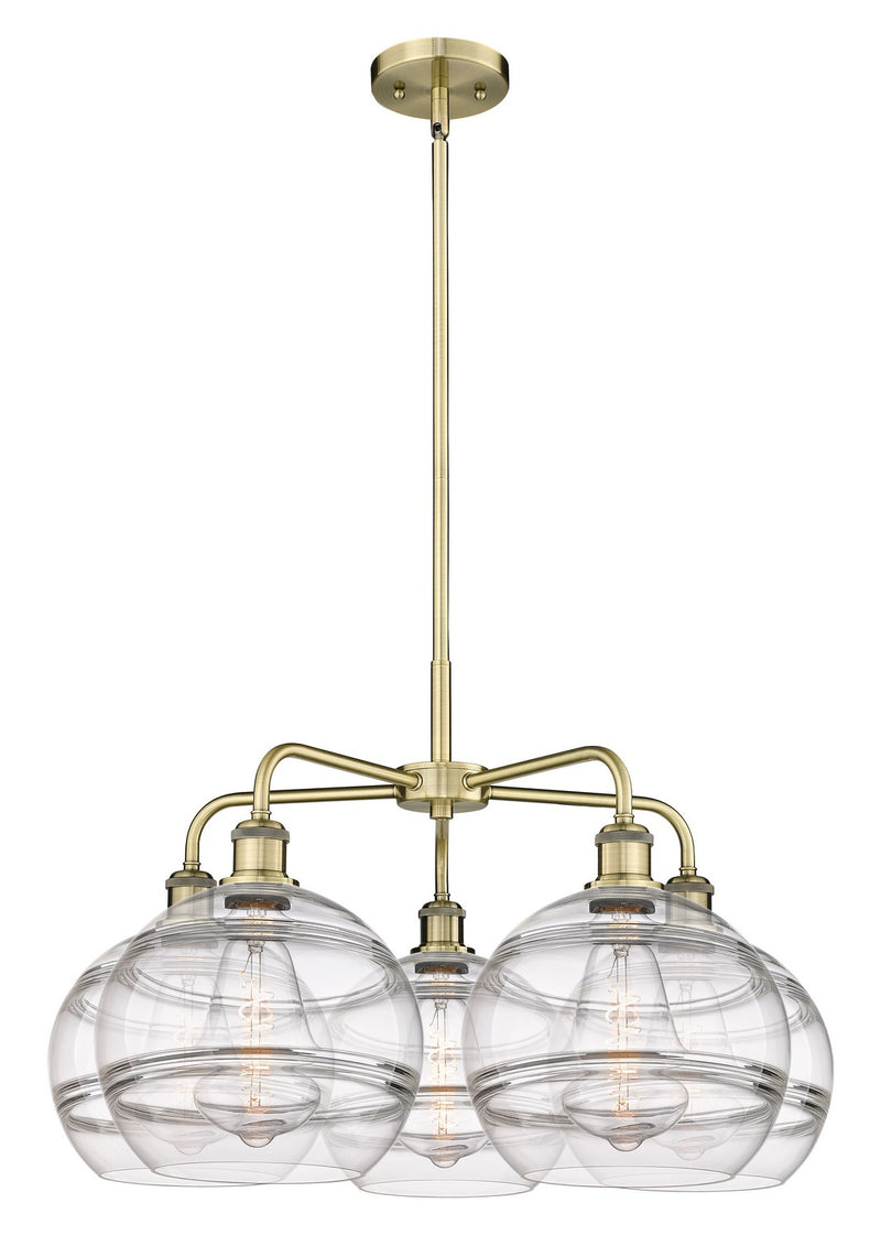Innovations 516-5CR-AB-G556-10CL LED Chandelier, Antique Brass