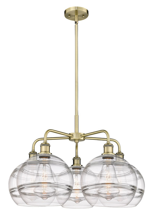 Innovations 516-5CR-AB-G556-10CL LED Chandelier, Antique Brass