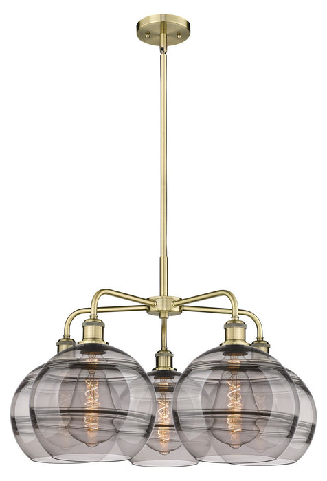 Innovations 516-5CR-AB-G556-10SM LED Chandelier, Antique Brass