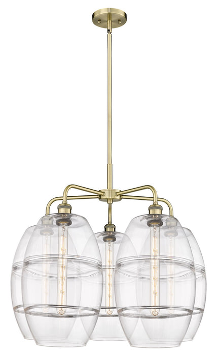 Innovations 516-5CR-AB-G557-10CL LED Chandelier, Antique Brass