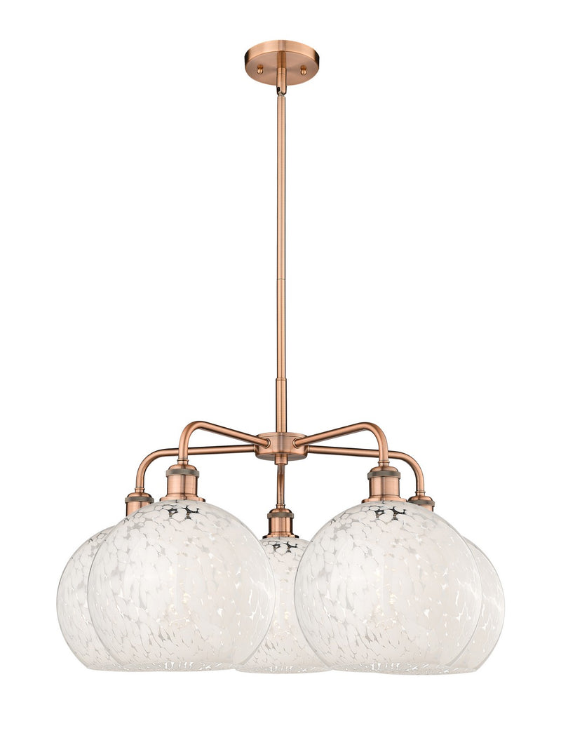 Innovations 516-5CR-AC-G1216-10WM LED Chandelier, Antique Copper