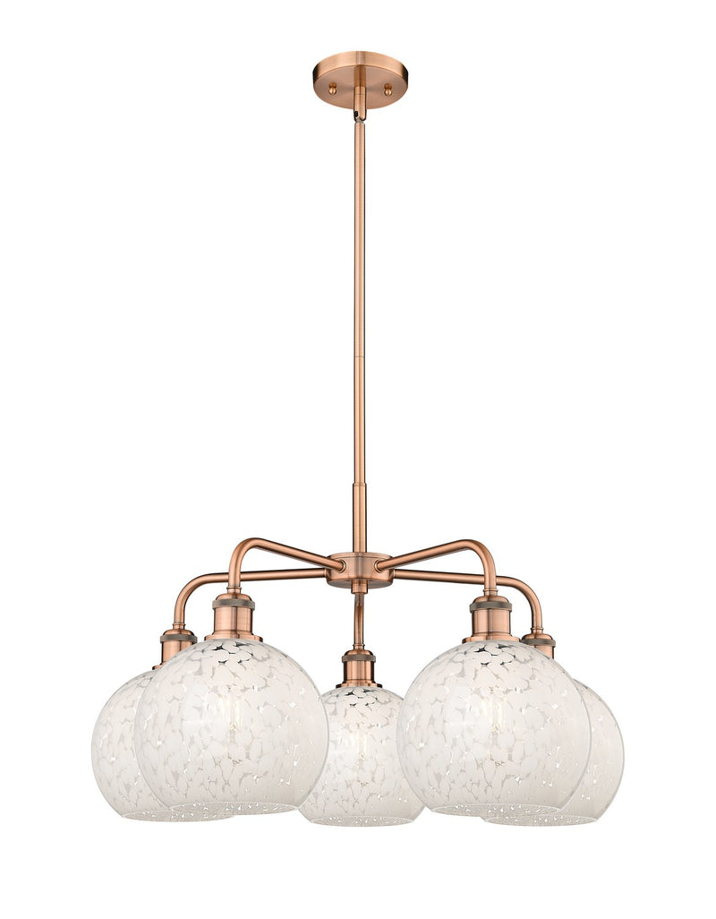 Innovations 516-5CR-AC-G1216-8WM LED Chandelier, Antique Copper