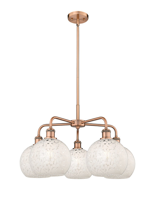 Innovations 516-5CR-AC-G1216-8WM LED Chandelier, Antique Copper