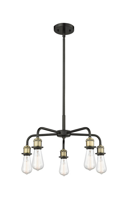 Innovations 516-5CR-BAB Five Light Chandelier, Black Antique Brass