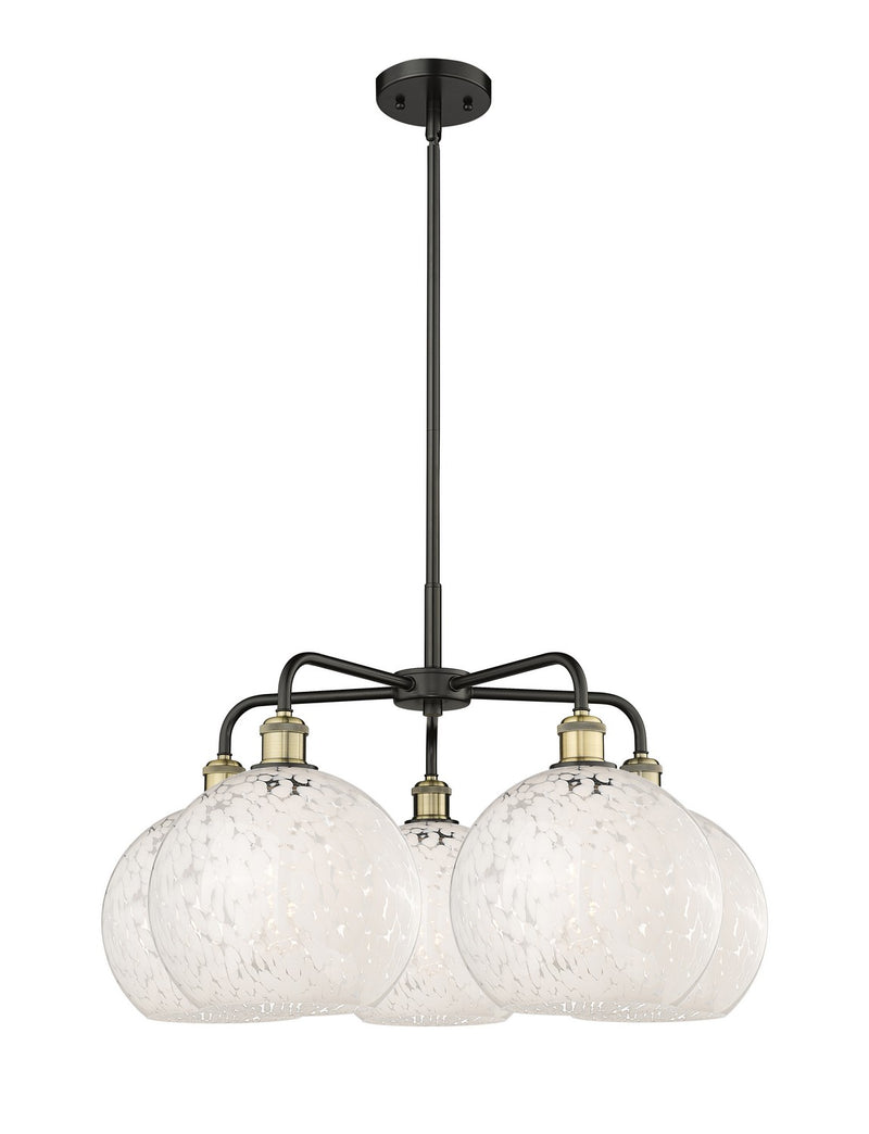 Innovations 516-5CR-BAB-G1216-10WM LED Chandelier, Black Antique Brass